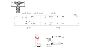 南海／林間田園都市駅／／№5104駅看板・駅広告、位置図