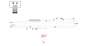 南海／滝谷駅／／№4502駅看板・駅広告、位置図