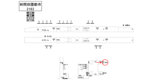 南海／林間田園都市駅／／№5202駅看板・駅広告、位置図