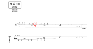 南海／我孫子前駅／／№4116駅看板・駅広告、位置図