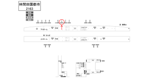 南海／林間田園都市駅／／№1111駅看板・駅広告、位置図