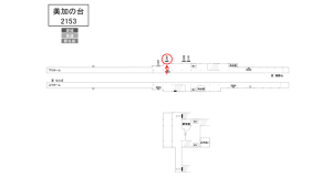 南海／美加の台駅／／№2201駅看板・駅広告、位置図