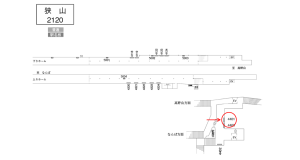 南海／狭山駅／／№4401駅看板・駅広告、位置図