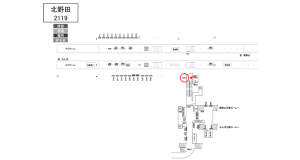 南海／北野田駅／／№4502駅看板・駅広告、位置図