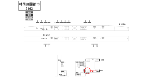 南海／林間田園都市駅／／№5203駅看板・駅広告、位置図