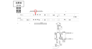 南海／北野田駅／／№2115駅看板・駅広告、位置図