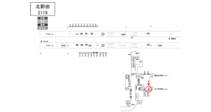 南海／北野田駅／／№6505駅看板・駅広告、位置図