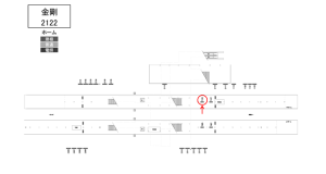 南海/金剛駅//№7105駅看板・駅広告、位置図