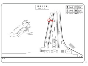 阪急　西宮北口駅／／№041駅看板・駅広告、位置図