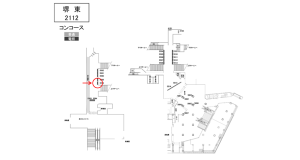 南海／堺東駅／／№5570駅看板・駅広告、位置図