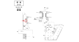 南海／堺東駅／／№5569駅看板・駅広告、位置図