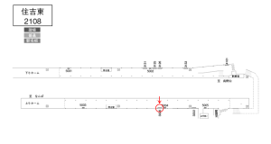 南海／住吉東駅／／№3326駅看板・駅広告、位置図