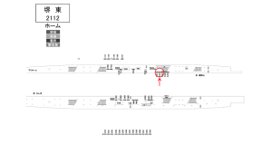 南海／堺東駅／／№5102駅看板・駅広告、位置図