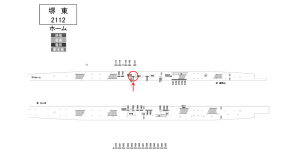 南海／堺東駅／／№7210駅看板・駅広告、位置図