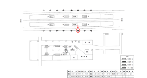 近鉄／新石切駅／／№14駅看板・駅広告、位置図