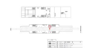 近鉄／白庭台駅／／№4駅看板・駅広告、位置図