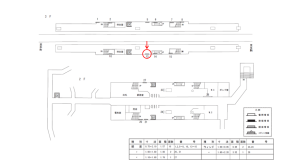 近鉄/吉田駅//№13駅看板・駅広告、位置図