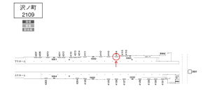 南海／沢ノ町駅／／№4114駅看板・駅広告、位置図