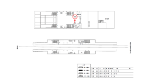 近鉄／白庭台駅／／№9駅看板・駅広告、位置図