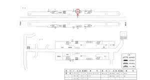 近鉄/吉田駅//№6駅看板・駅広告、位置図