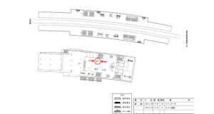 近鉄／学研北生駒駅／／№8駅看板・駅広告、位置図