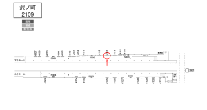 南海／沢ノ町駅／／№4113駅看板・駅広告、位置図