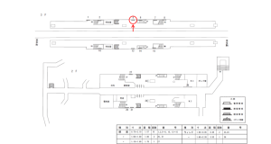 近鉄/吉田駅//№5駅看板・駅広告、位置図