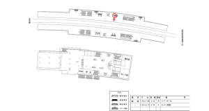 近鉄／学研北生駒駅／／№14駅看板・駅広告、位置図