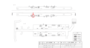 近鉄/吉田駅//№10駅看板・駅広告、位置図