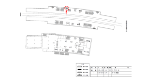 近鉄／学研北生駒駅／／№12駅看板・駅広告、位置図