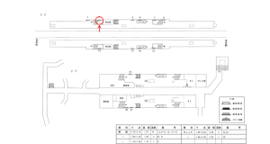 近鉄／吉田駅／／№2駅看板・駅広告、位置図