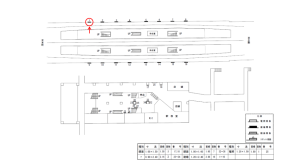 近鉄／新石切駅／／№1駅看板・駅広告、位置図