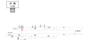 南海／淡輪駅／／№1104駅看板・駅広告、位置図