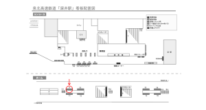 泉北高速／深井駅／／№9駅看板・駅広告、位置図
