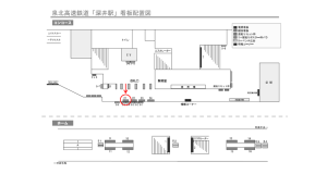 泉北高速／深井駅／／№21駅看板・駅広告、位置図