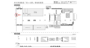 泉北高速／泉ケ丘駅／／№18駅看板・駅広告、位置図