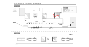 泉北高速／深井駅／／№7駅看板・駅広告、位置図