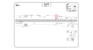 阪急　関大前駅／／№26駅看板・駅広告、位置図