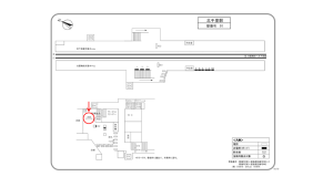 阪急　北千里駅／／№608駅看板・駅広告、位置図