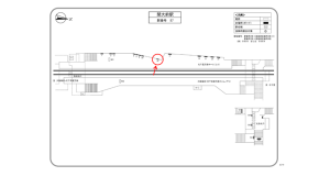 阪急　関大前駅／／№30駅看板・駅広告、位置図