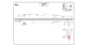 阪急　関大前駅／／№503駅看板・駅広告、位置図