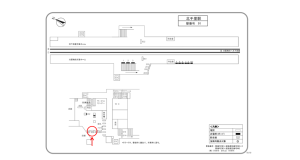 阪急　北千里駅／／№606駅看板・駅広告、位置図