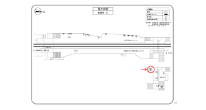 阪急　関大前駅／／№501駅看板・駅広告、位置図