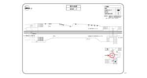 阪急　関大前駅／／№505駅看板・駅広告、位置図