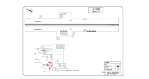 阪急　北千里駅／／№604駅看板・駅広告、位置図