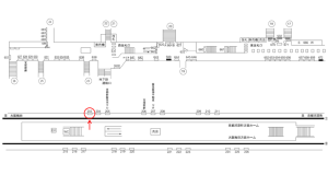 阪急　烏丸駅／／№203駅看板・駅広告、位置図