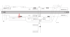 阪急　西京極駅／／№102駅看板・駅広告、位置図