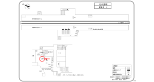 阪急　北千里駅／／№402駅看板・駅広告、位置図