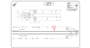 阪急　上新庄駅／／№205駅看板・駅広告、位置図