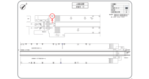 阪急　上新庄駅／／№626駅看板・駅広告、位置図